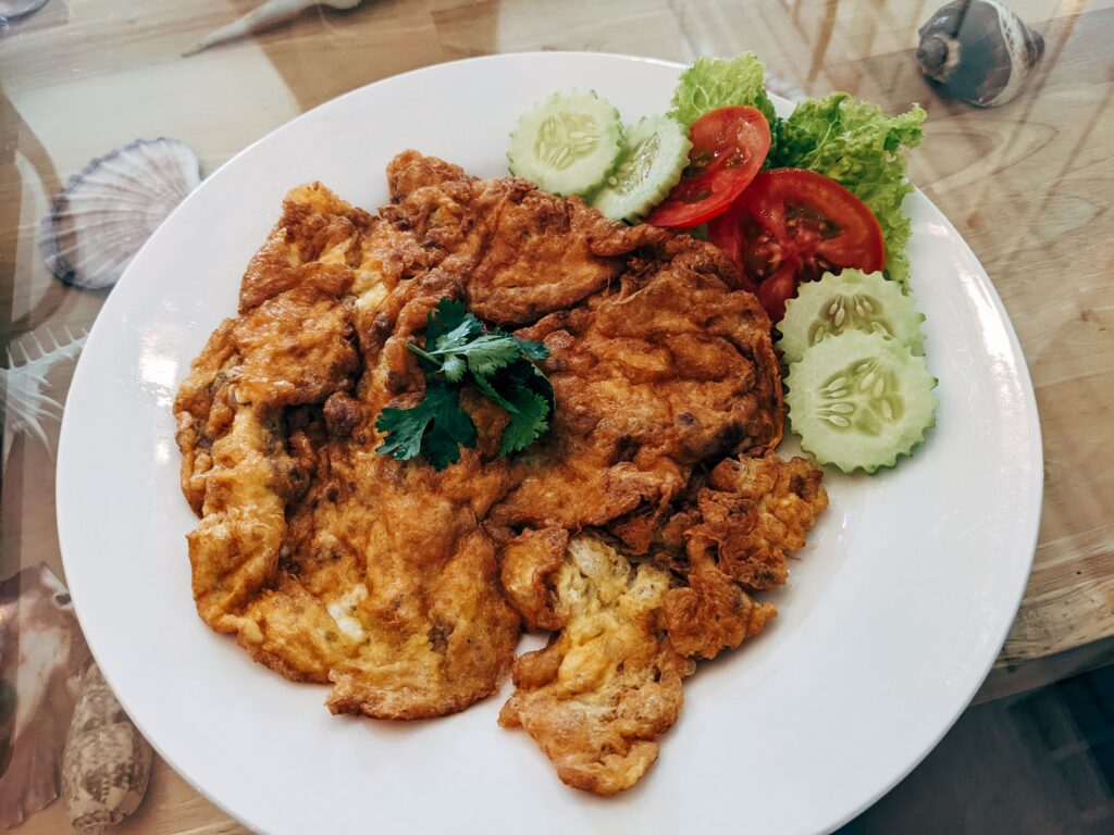 Fresh vegetable omelet served as a nutritious option for healthy breakfast ideas